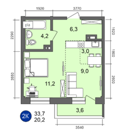 22,9 м², квартира-студия 4 750 000 ₽ - изображение 29