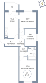 59,6 м², 4-комнатная квартира 6 100 000 ₽ - изображение 64