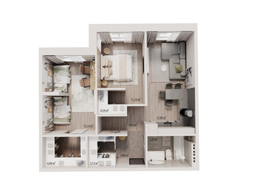 69,6 м², 1-комнатная квартира 9 809 370 ₽ - изображение 47