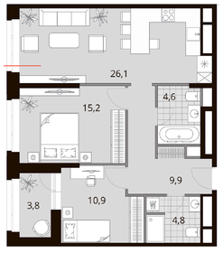 77,7 м², 3-комнатная квартира 16 500 000 ₽ - изображение 85