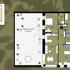 Квартира 115 м², 2-комнатная - изображение 2