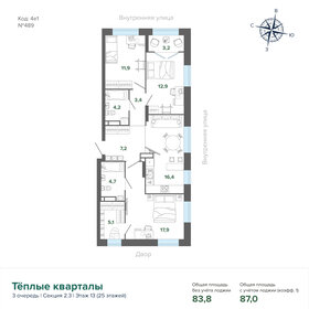 126 м², 4-комнатная квартира 10 900 000 ₽ - изображение 145