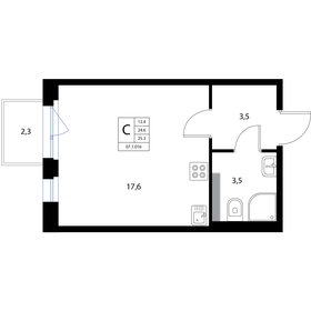 26 м², квартира-студия 4 750 000 ₽ - изображение 34