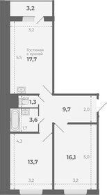 Квартира 62,1 м², 3-комнатная - изображение 1