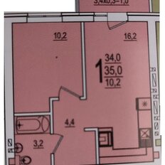 Квартира 33,6 м², 1-комнатная - изображение 1