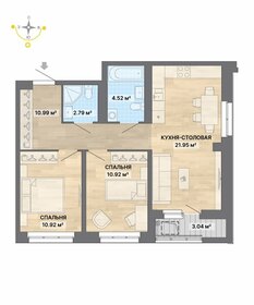 67,2 м², 2-комнатная квартира 5 990 000 ₽ - изображение 72