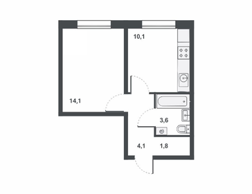 25 м², 1-комнатная квартира 1 700 000 ₽ - изображение 83