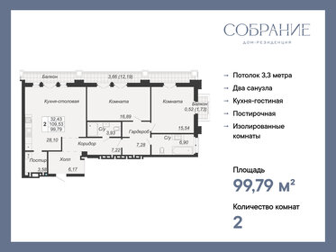 115 м², 3-комнатная квартира 36 000 000 ₽ - изображение 112