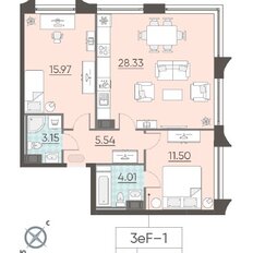 Квартира 68,7 м², 2-комнатные - изображение 2