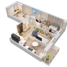 Квартира 74,1 м², 3-комнатная - изображение 2