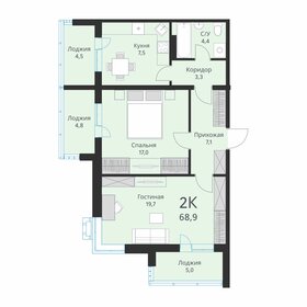 63,8 м², 2-комнатная квартира 7 650 000 ₽ - изображение 26