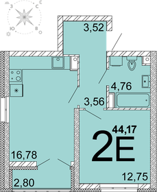 46,5 м², 1-комнатная квартира 7 163 907 ₽ - изображение 25