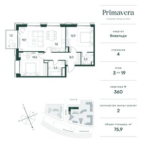 75,2 м², 2-комнатная квартира 39 990 000 ₽ - изображение 126