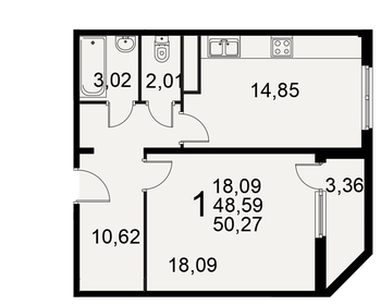 53,7 м², 2-комнатная квартира 4 500 000 ₽ - изображение 28