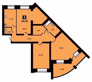 124,9 м², 3-комнатная квартира 18 672 550 ₽ - изображение 75