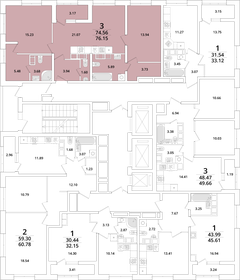 Квартира 76,5 м², 2-комнатная - изображение 2