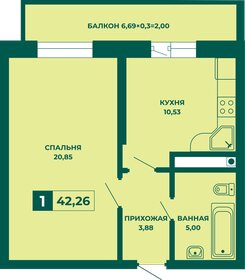 28,6 м², 1-комнатная квартира 4 090 000 ₽ - изображение 46