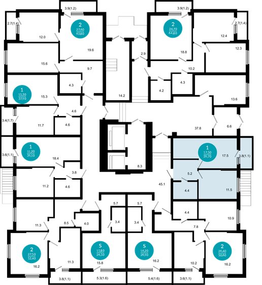 39,9 м², 1-комнатная квартира 6 101 890 ₽ - изображение 30