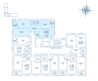 78,5 м², 3-комнатная квартира 8 124 750 ₽ - изображение 54