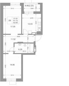 53,2 м², 2-комнатная квартира 11 750 000 ₽ - изображение 42