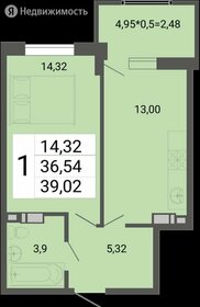 Квартира 39 м², 1-комнатная - изображение 5