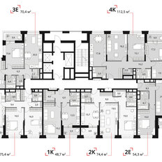 Квартира 74,4 м², 2-комнатная - изображение 2