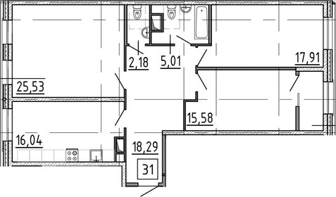 128,4 м², 4-комнатная квартира 69 000 000 ₽ - изображение 86