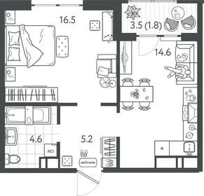 42,7 м², 1-комнатная квартира 9 778 300 ₽ - изображение 26