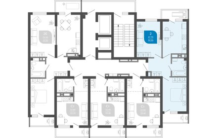 Квартира 50,2 м², 2-комнатная - изображение 2