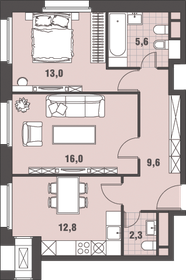 62 м², 2-комнатная квартира 15 700 000 ₽ - изображение 12