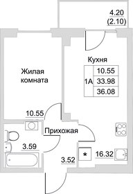 35,6 м², 1-комнатная квартира 3 250 000 ₽ - изображение 112