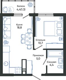 40,8 м², 2-комнатная квартира 5 600 000 ₽ - изображение 67
