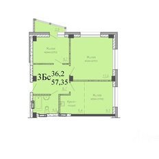 Квартира 57,4 м², 3-комнатная - изображение 4