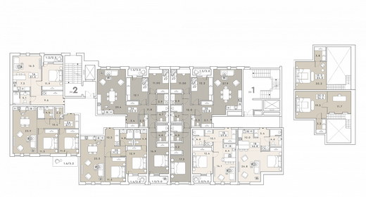 52 м², 1-комнатная квартира 11 900 000 ₽ - изображение 94