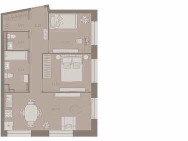 Квартира 62,2 м², 2-комнатная - изображение 1