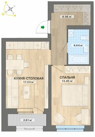 44,3 м², 1-комнатная квартира 8 400 000 ₽ - изображение 13