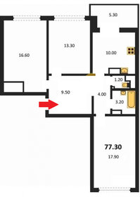 73,5 м², 3-комнатная квартира 7 381 282 ₽ - изображение 15