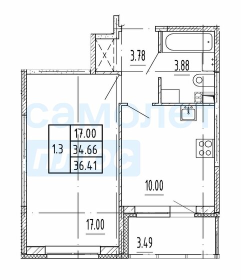 36,4 м², 1-комнатная квартира 7 350 000 ₽ - изображение 50