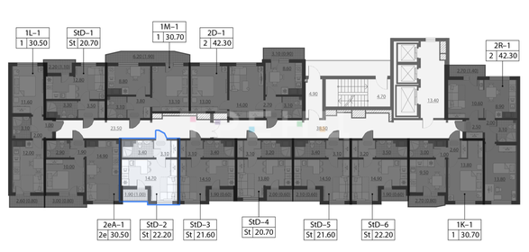 Квартира 22,2 м², студия - изображение 3