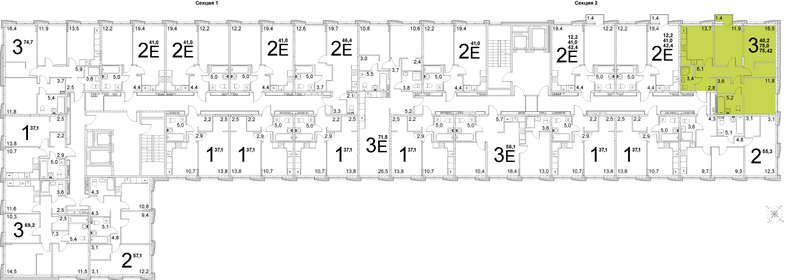 93,7 м², 3-комнатная квартира 9 290 000 ₽ - изображение 82