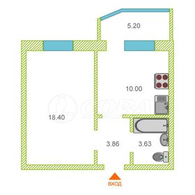 Квартира 35,2 м², 1-комнатная - изображение 1