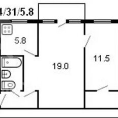 Квартира 44,6 м², 2-комнатная - изображение 2