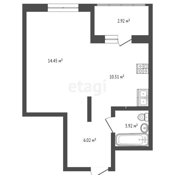 36,3 м², 1-комнатная квартира 3 230 000 ₽ - изображение 1