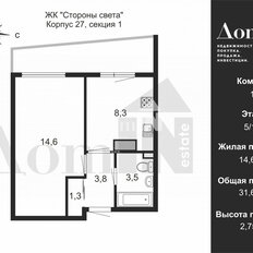 Квартира 31,6 м², 1-комнатная - изображение 3