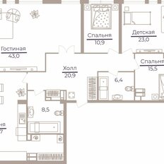 Квартира 163,8 м², 4-комнатная - изображение 2