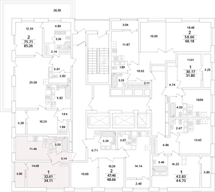 34 м², 1-комнатная квартира 8 500 000 ₽ - изображение 86