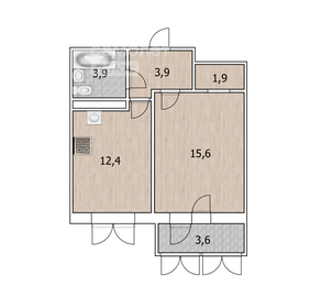 36,4 м², 1-комнатная квартира 6 450 000 ₽ - изображение 47