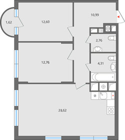 Квартира 73,7 м², 3-комнатная - изображение 1