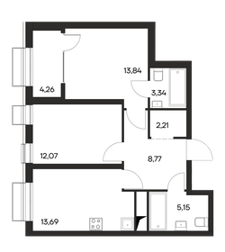 Квартира 63,3 м², 2-комнатная - изображение 1