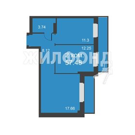 Квартира 58,4 м², 2-комнатная - изображение 1